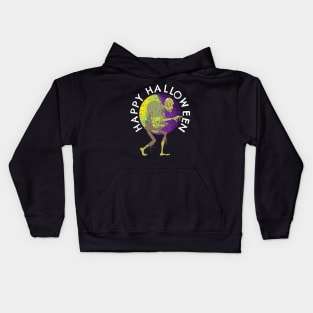 Happy Halloween Zombie Graveyard Full Moon Kids Hoodie